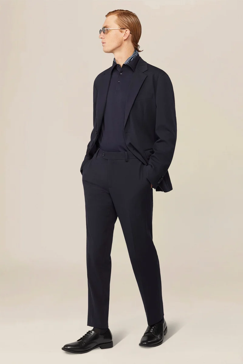 Men's regular fit jersey trousers - Blue