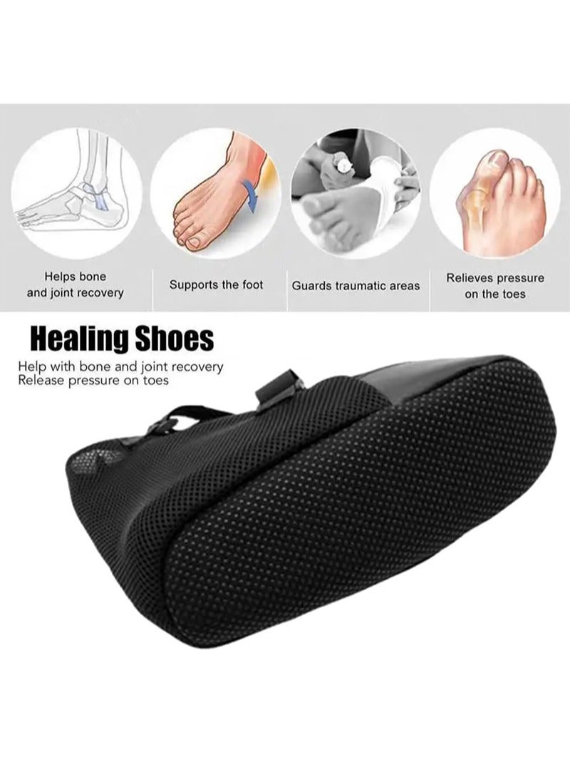 ايكانبو حذاء طبي للجنسين خفيف الوزن للمشي بعد العمليات الجراحية بدون نعل حذاء طبي للمشي قابل للتعديل للقدم المكسورة أو القدم اليمنى أو اليسرى قطعة واحدة - Image 4
