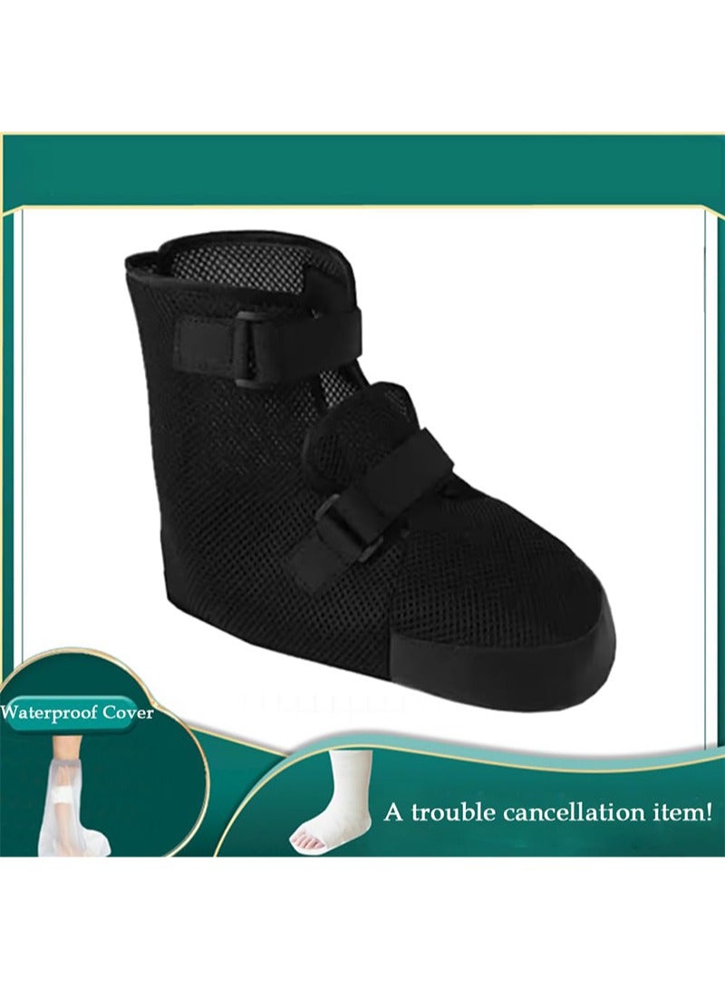 ايكانبو حذاء طبي للجنسين خفيف الوزن للمشي بعد العمليات الجراحية بدون نعل حذاء طبي للمشي قابل للتعديل للقدم المكسورة أو القدم اليمنى أو اليسرى قطعة واحدة - Image 5