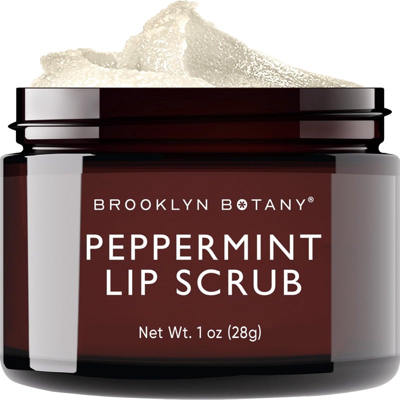 Brooklyn Botany Lip Scrub Exfoliator 1 oz â€“ Lip Moisturizer for Dry Lips and Chapped Lips â€“ Gentle Lip Exfoliator for Smooth and Brighter Lips â€“ Peppermint Flavor - Image 1
