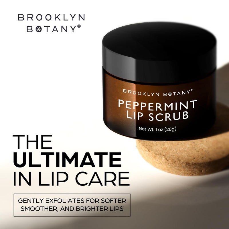 Brooklyn Botany Lip Scrub Exfoliator 1 oz â€“ Lip Moisturizer for Dry Lips and Chapped Lips â€“ Gentle Lip Exfoliator for Smooth and Brighter Lips â€“ Peppermint Flavor - Image 5