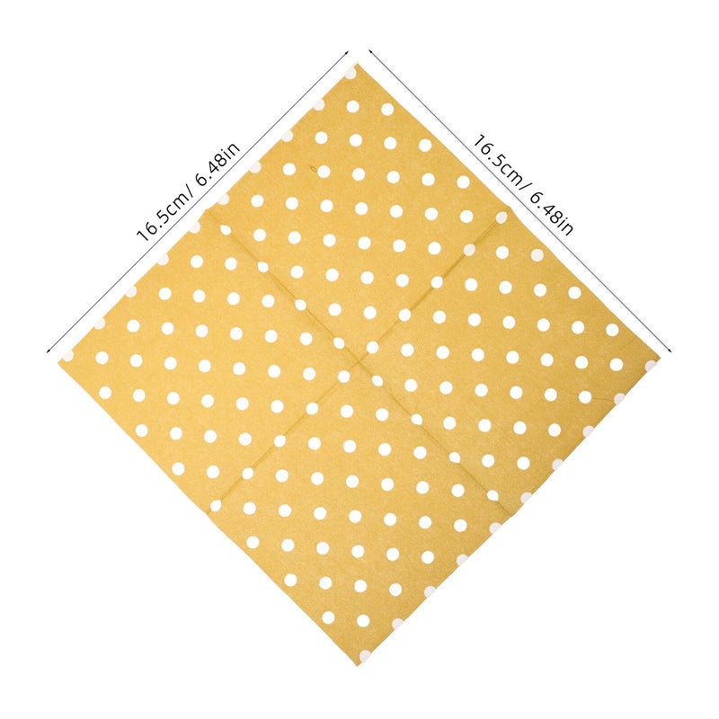 Gold Dot Disposable Paper Napkins 3 Ply 16 Pack for Wedding Birthday Party - Image 3