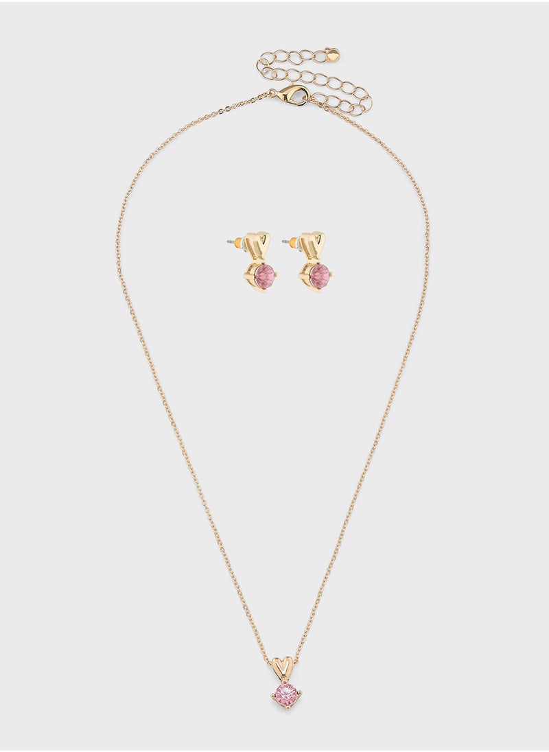 Ginger - Pendant Necklace & Earring Set - Image 1