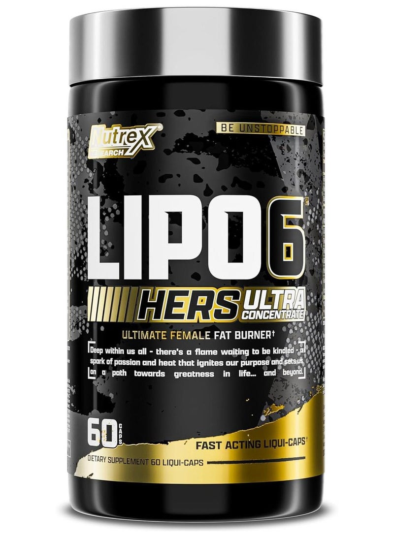 Lipo 6 Black Hers Ultra Concentrate Fat Burner 60 Capsules