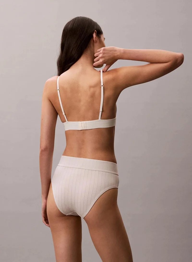 Calvin Klein Tofu Lightly Lined Triangle Bralette - Heritage Classic Cotton Stretch for Women | Best Price UAE