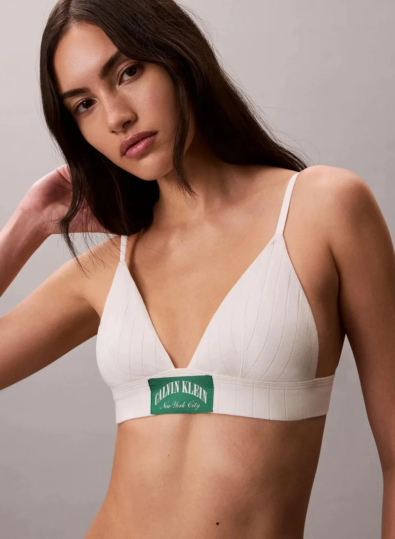 Calvin Klein Tofu Lightly Lined Triangle Bralette - Heritage Classic Cotton Stretch for Women | Best Price UAE