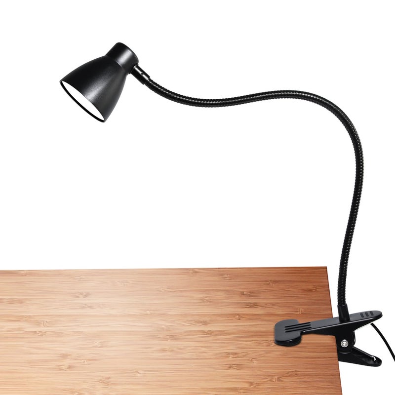 CeSunlight CRI 90 Clip on Reading Light Small Clamp on Desk Lamp 3000K6500K Adjustable Color Temperature Gooseneck Bed Clip Light for HeadboardAdapter Included