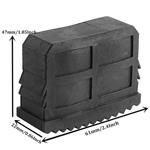 Estink Rubber Ladder Feet, Pack of 2 Non Slip Replacement Step Ladder Feet, Black, 2.4 x 1.8 x 0.9inch - Image 4