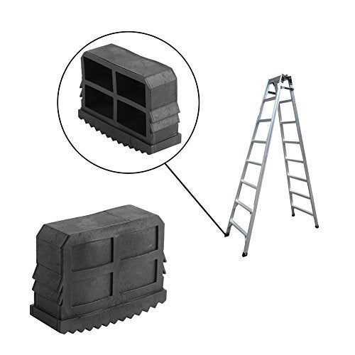 Estink Rubber Ladder Feet, Pack of 2 Non Slip Replacement Step Ladder Feet, Black, 2.4 x 1.8 x 0.9inch - Image 2