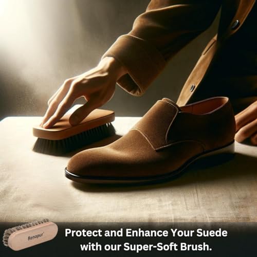 Renapur Premium Horsehair Brush - Super-Soft Bristles with Ergonomic Wooden Handle, Perfect for Polishing Leather & Cleaning Suede or Fabric Shoes/Boots. - Image 4