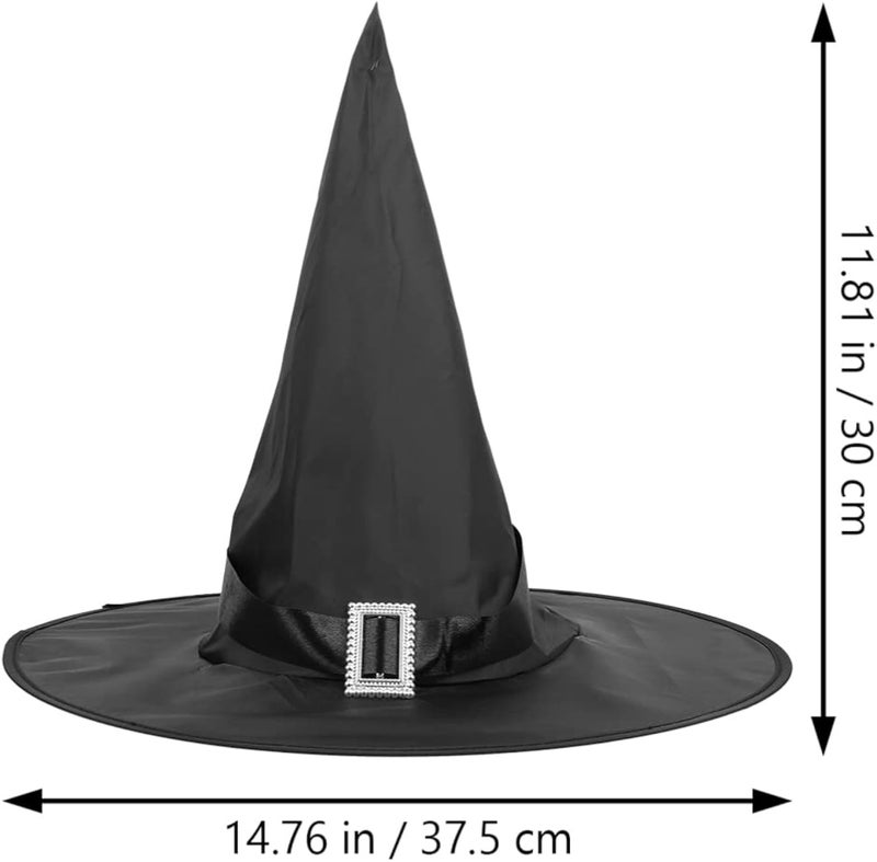 Witches Hat Halloween Witch Hat with Light Glowing Witch Hats Halloween Witch Cap Cosplay Cap for Women Halloween Outdoor Indoor Tree Garden - Image 2