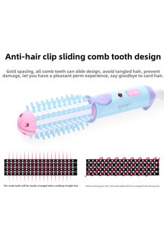 Goolsky Mini Curling Iron for Short & Medium Hair, Ceramic Hot Curler Brush 1 Inch Compact Size Mini Heated Round Brush for Travel 2-in-1 Hair Straightener & Wave Curling Wand  - Image 2