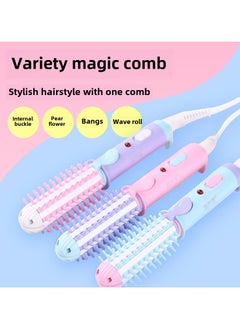 Goolsky Mini Curling Iron for Short & Medium Hair, Ceramic Hot Curler Brush 1 Inch Compact Size Mini Heated Round Brush for Travel 2-in-1 Hair Straightener & Wave Curling Wand  - Image 5