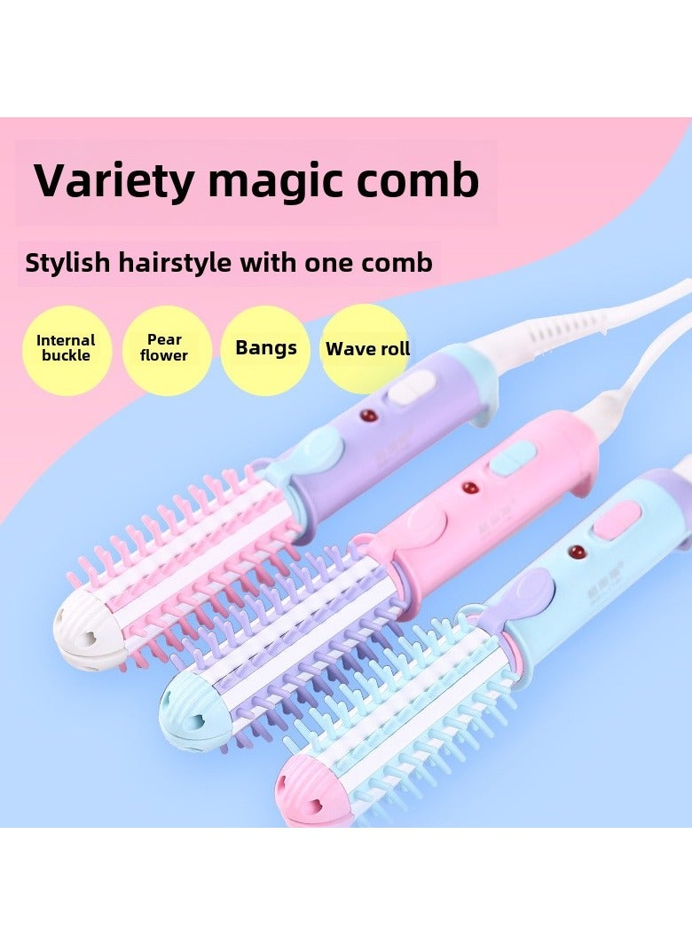 Goolsky Mini Curling Iron for Short & Medium Hair, Ceramic Hot Curler Brush 1 Inch Compact Size Mini Heated Round Brush for Travel 2-in-1 Hair Straightener & Wave Curling Wand - Image 5