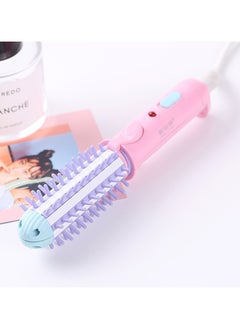 Goolsky Mini Curling Iron for Short & Medium Hair, Ceramic Hot Curler Brush 1 Inch Compact Size Mini Heated Round Brush for Travel 2-in-1 Hair Straightener & Wave Curling Wand  - Image 1