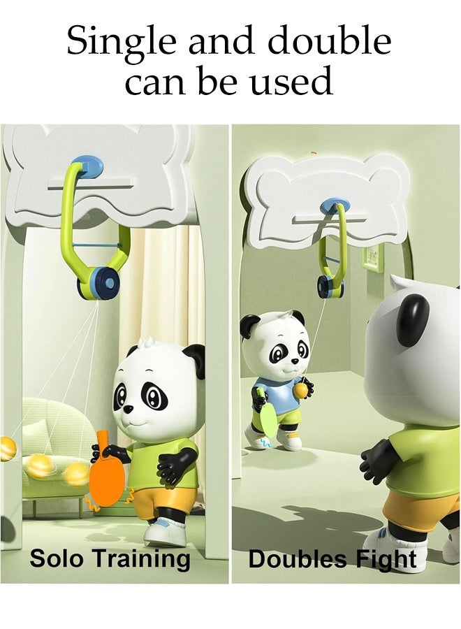 DUNISO Plastic Hanging Table Tennis,Table Tennis Training Set  with Doorway Clip,Ping Pong Rackets and 6 Balls,Portable Indoor Sports Trainers Suitable For Children - Image 5