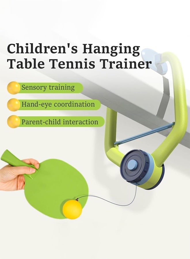 DUNISO Plastic Hanging Table Tennis,Table Tennis Training Set  with Doorway Clip,Ping Pong Rackets and 6 Balls,Portable Indoor Sports Trainers Suitable For Children - Image 3