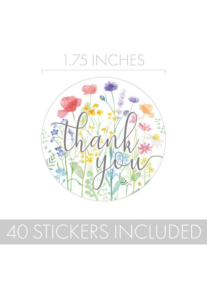 DISTINCTIVS ملصقات حفلة استقبال المولود الصغيرة "زهرة برية" - ملصقات شكر "إنها زهرة برية" - أختام ظرف - ملصقات هدايا حلوى 1.75 إنش - 40 ملصق - مستلزمات ذات طابع "إنها فتاة" - Image 4