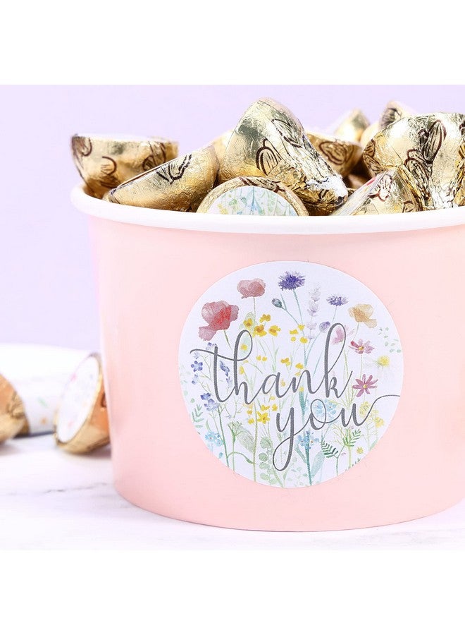 DISTINCTIVS ملصقات حفلة استقبال المولود الصغيرة "زهرة برية" - ملصقات شكر "إنها زهرة برية" - أختام ظرف - ملصقات هدايا حلوى 1.75 إنش - 40 ملصق - مستلزمات ذات طابع "إنها فتاة" - Image 3