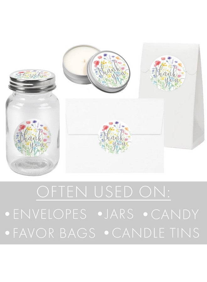 DISTINCTIVS ملصقات حفلة استقبال المولود الصغيرة "زهرة برية" - ملصقات شكر "إنها زهرة برية" - أختام ظرف - ملصقات هدايا حلوى 1.75 إنش - 40 ملصق - مستلزمات ذات طابع "إنها فتاة" - Image 5