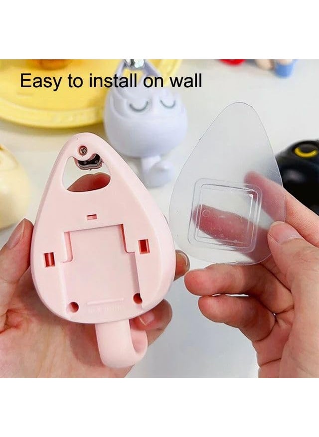 Voltoma Voltoma Self Adhesive Wall Hooks Cute Bird Hook Automatic Open Close Eyes Creative Wall Hook Suitable for for Childrens Room Wall Decoration Multicolor Pack of 2 Cute Hook  - Image 4