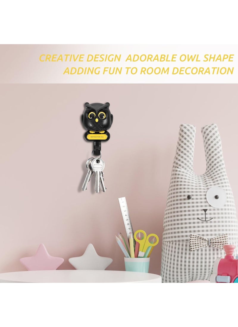Voltoma Voltoma Self Adhesive Wall Hooks Cute Bird Hook Automatic Open Close Eyes Creative Wall Hook Suitable for for Childrens Room Wall Decoration Multicolor Pack of 2 Cute Hook  - Image 3