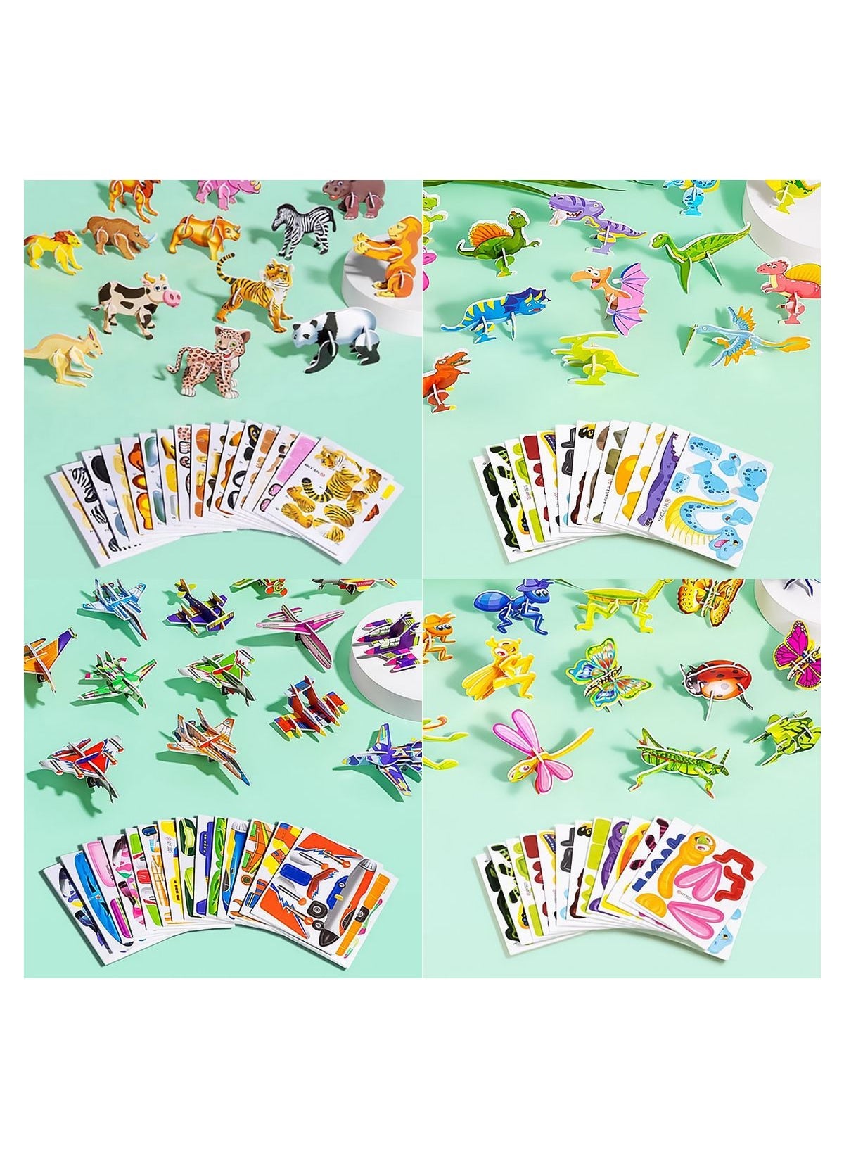 3D Insect Puzzle Creative DIY Kids Educational Toy Full set of models ...