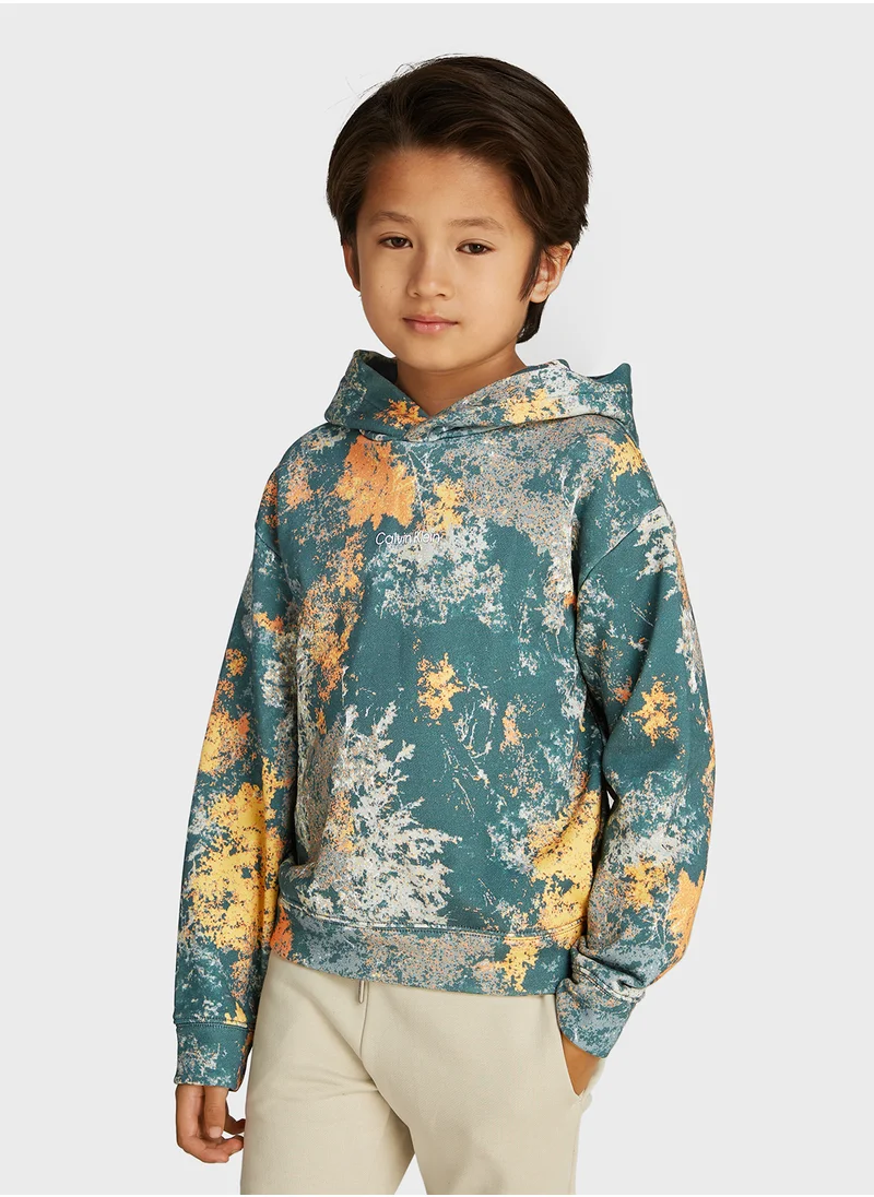 Calvin Klein Jeans Kids All Over Printed Hoodie