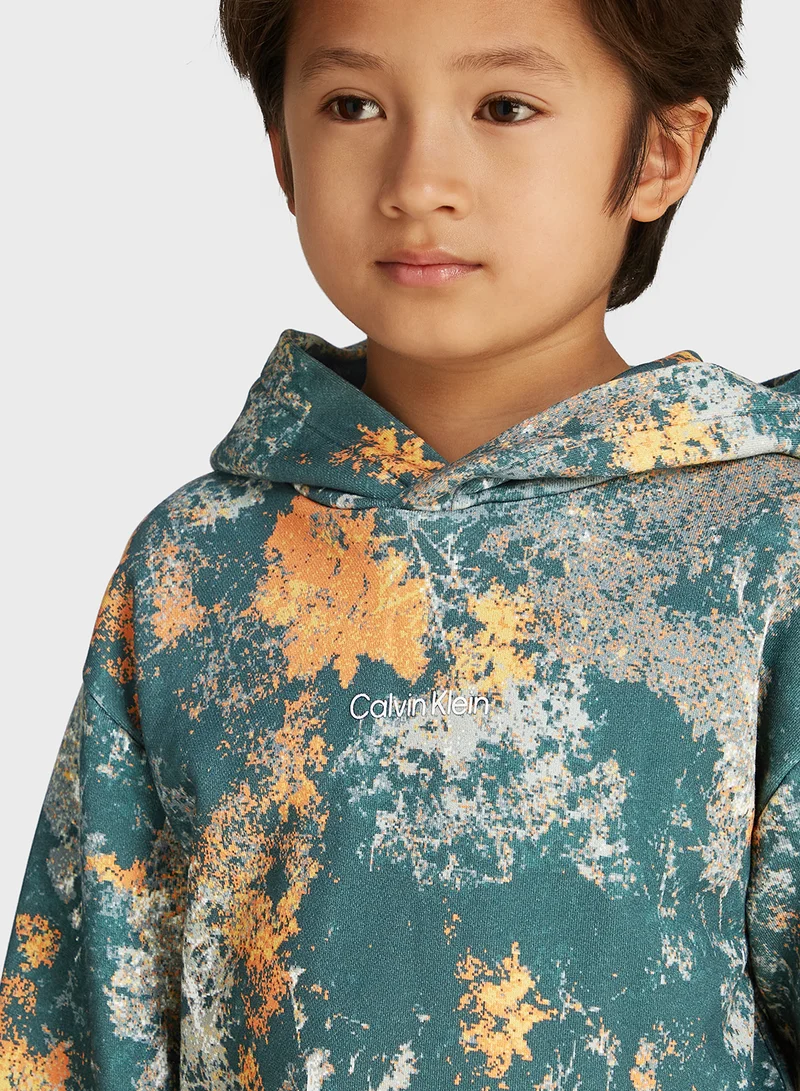 Calvin Klein Jeans Kids All Over Printed Hoodie