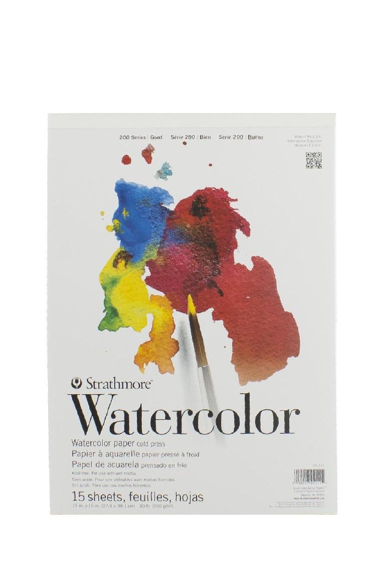 Strathmore 200 Watercolor Pad Cold Press190 gsmWhite15 Sheets - Image 1
