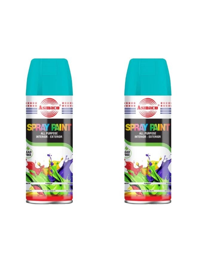 اسماكو بخاخ طلاء - أزرق مائي - 400 مل - مجموعة قطعتين