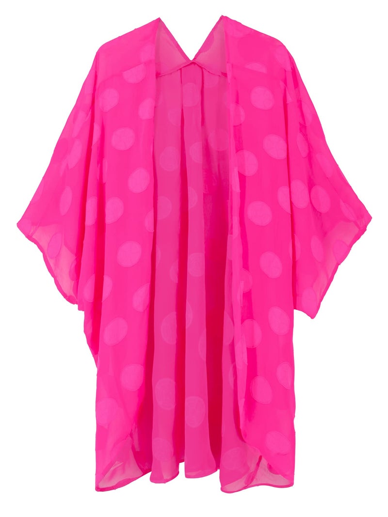Moss Rose Women's Solid Beach Swimsuit Kimono Cardigans Chiffon Casual Loose Open Front Cover Ups Tops - Image 2