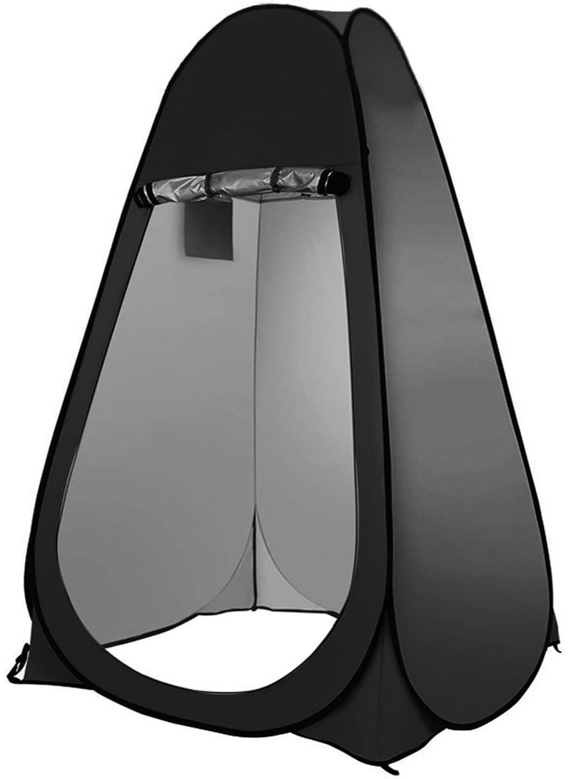 Raxoom Shower Changing Tent, Portable Outdoor Camp Toilet, Pop-up Room Privacy Shelter, Outdoor Privacy Tent with Carrying Bag, Changing Room for Women Men (Black) - Image 1