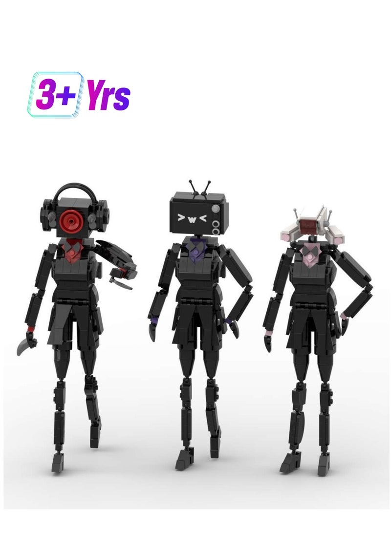 981PCS Female Character Building Blocks | Super Speaker, Surveillance & TV Personality Creative Model Set - Image 1