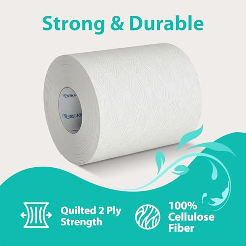 Origami 2 Ply Luxuria Kitchen Tissue Paper Roll | Tough, Super Absorbent & Food Safe Tissues for Spotless Cleaning | Ideal for Multi Purpose Use- Pack of 1 (300 Sheets) - Image 2