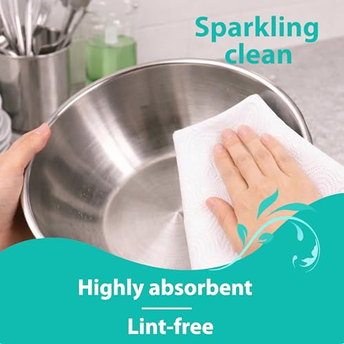 Origami 2 Ply Luxuria Kitchen Tissue Paper Roll | Tough, Super Absorbent & Food Safe Tissues for Spotless Cleaning | Ideal for Multi Purpose Use- Pack of 1 (300 Sheets) - Image 4