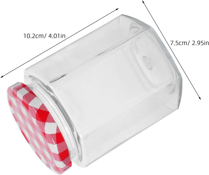 6pcs 250ml Small Airtight Glass Jars with Lids for Food Storage and Craft Use – Hexagon Mason Jars for Jam, Pickles, Candle Making, and Kitchen Organization - Image 2