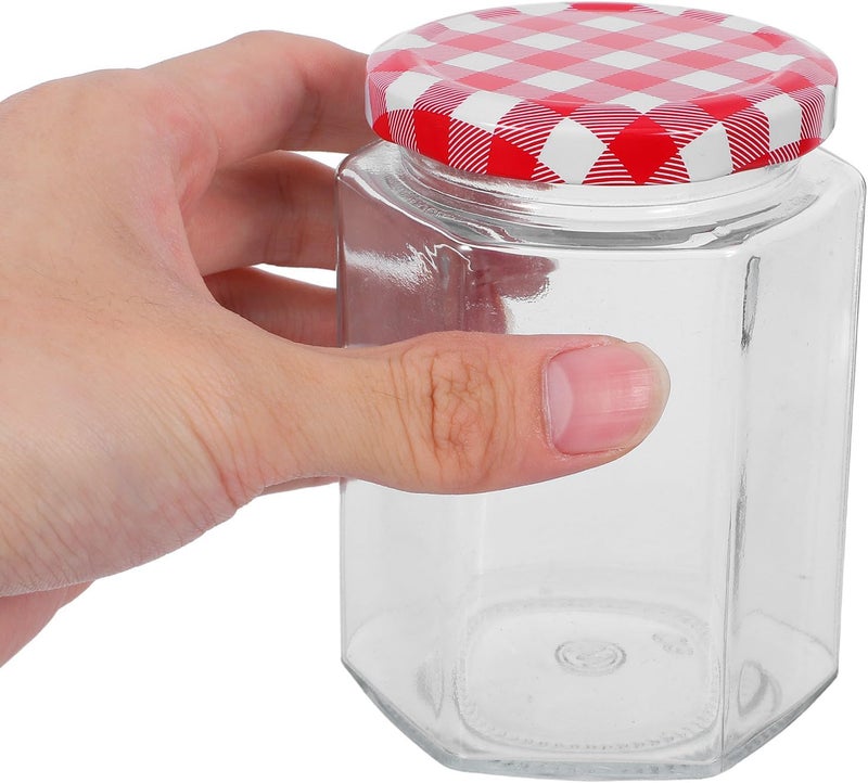6pcs 250ml Small Airtight Glass Jars with Lids for Food Storage and Craft Use – Hexagon Mason Jars for Jam, Pickles, Candle Making, and Kitchen Organization - Image 4