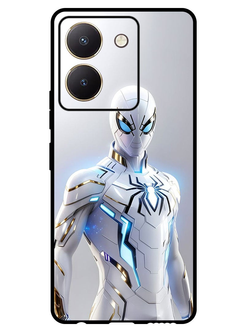 Theodor Protective Case Anti Scratch Shock Proof Bumper Cover For Vivo Y27s White Spider Man - Image 1