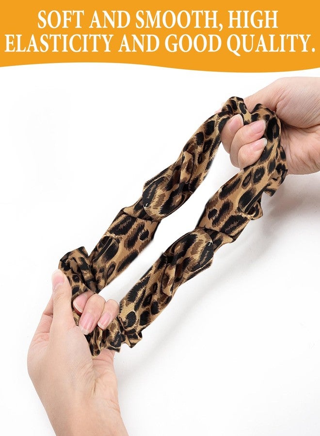 panthra 4pcs Jumbo Scrunchies, Leopard Scrunchie, Oversized for Thick Leopard Print Decoration Accessories - Image 3