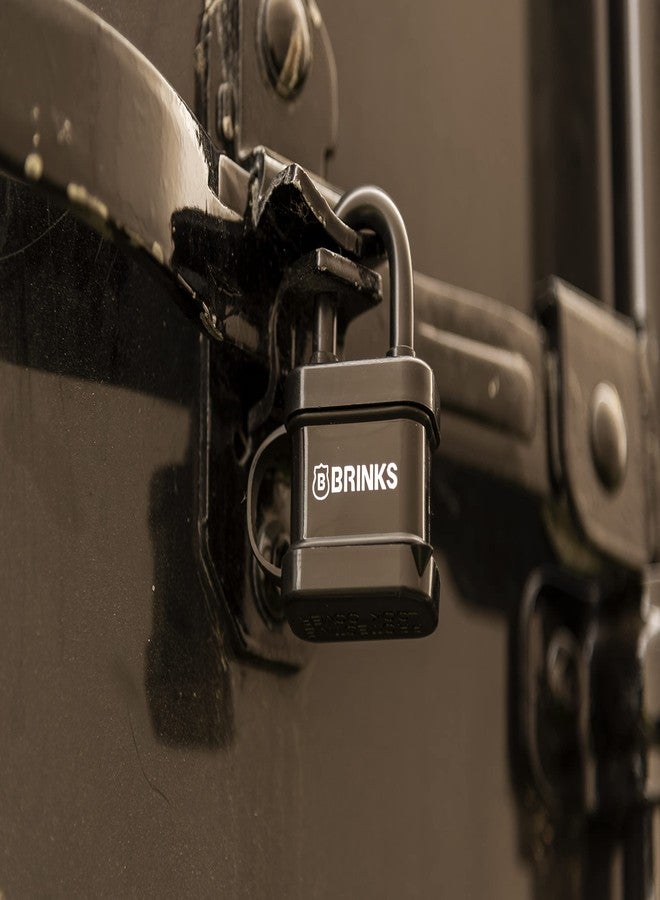 BRINKS - 40mm Laminated Steel Weather Resistant Padlock, 3-Pack - Vinyl Wrapped and Chrome Plated with Hardened Steel Shackle - Image 2