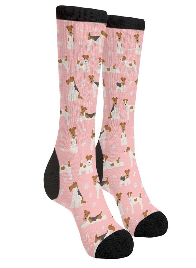 MOLIAN Wire fox terrier Socks for Men Women Novelty Crew Socks Funny Crazy Stockings Gifts - Image 1