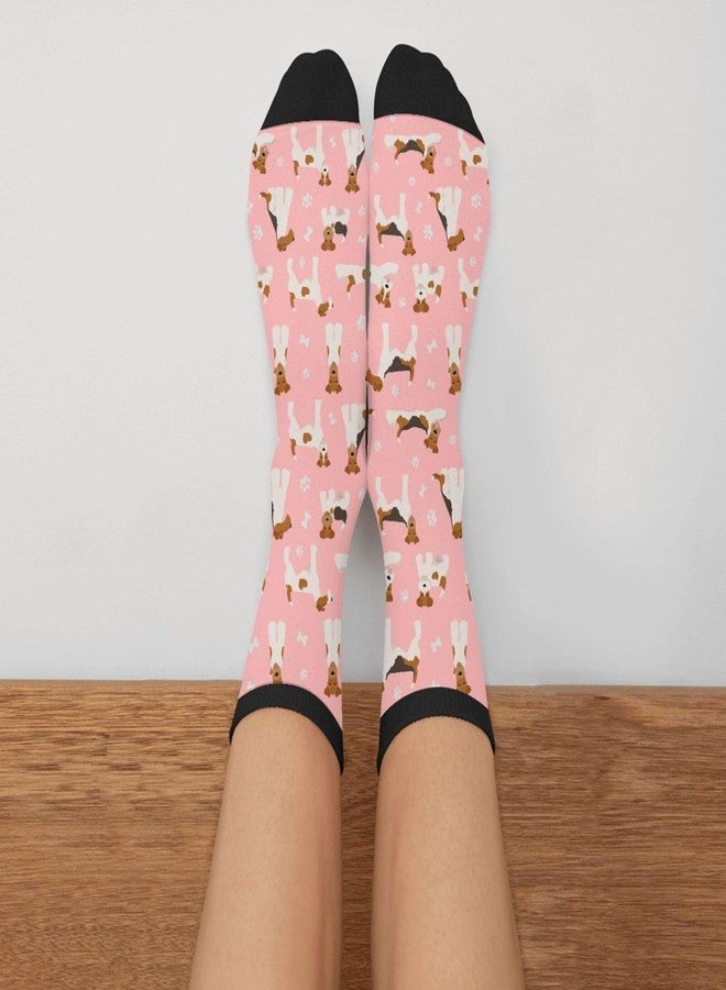 MOLIAN Wire fox terrier Socks for Men Women Novelty Crew Socks Funny Crazy Stockings Gifts - Image 5