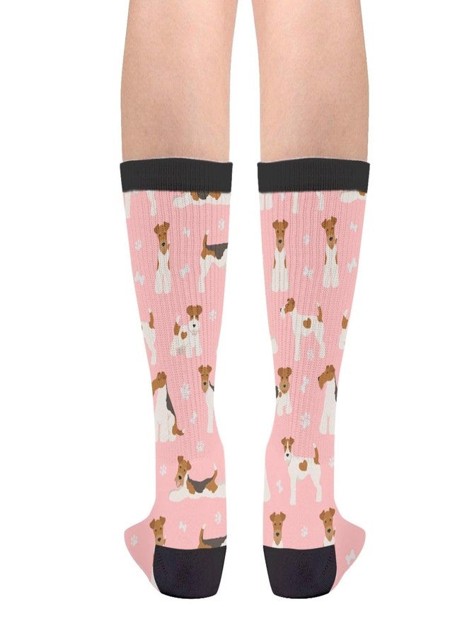 MOLIAN Wire fox terrier Socks for Men Women Novelty Crew Socks Funny Crazy Stockings Gifts - Image 2