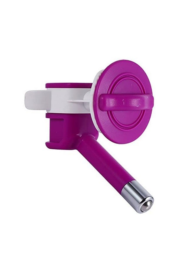 Dog Water Nozzle - Single Automatic Feeder Nozzle Dog Water Dispenser Nozzle Puppy Drinker Head No Drip Dispenser Bottle Head (Purple) - Image 1