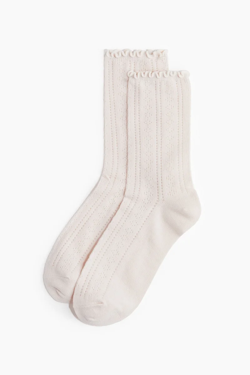 H&M 3-pack pointelle-knit socks