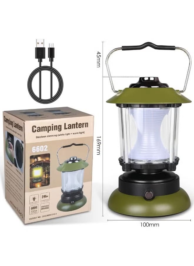 SHOPI LED Lantern With Batteries Stepless Dimming 2 Modes Cool And Warm Adjustable Brightness Camping Lights For Outdoor Lighting Work 