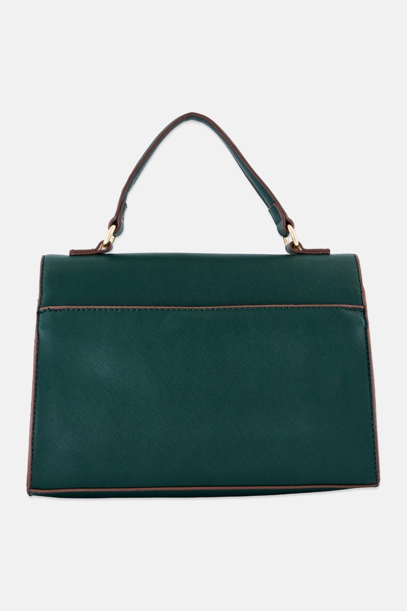 ANNE KLEIN Women Brand Logo Cross Body Bag, Green - Image 3