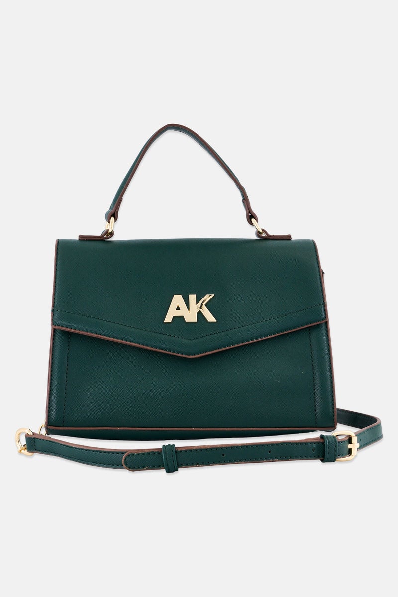 ANNE KLEIN Women Brand Logo Cross Body Bag, Green - Image 2