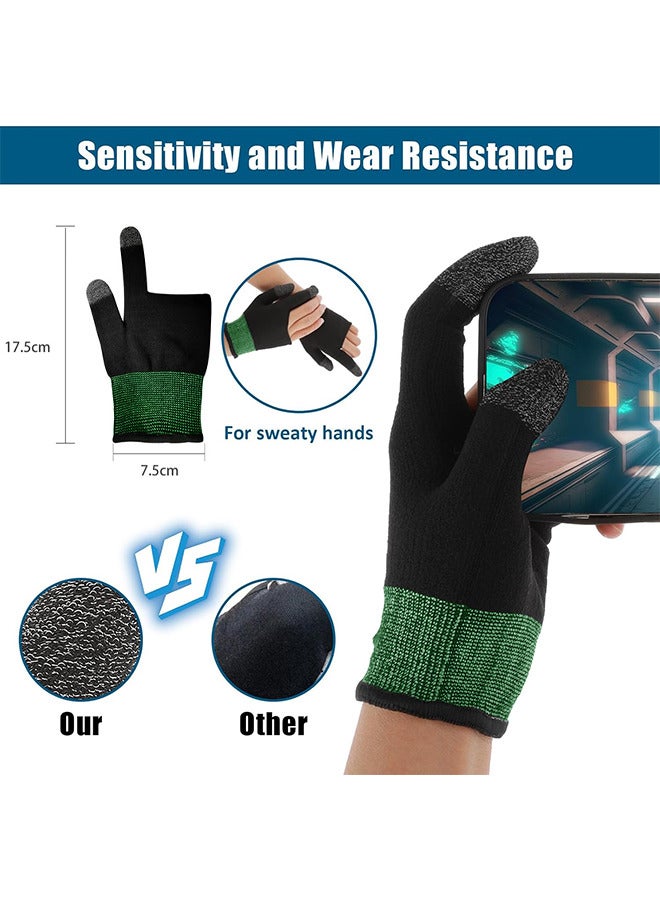 Depend 1 Pair Mobile Phone Gaming Sweat Proof Finger Cover For Pubg Non Scratch Sensitive Touch 360° Fit Comfortable And Breathable Screen Gaming Finger Thumb Sleeve Gloves - Image 2
